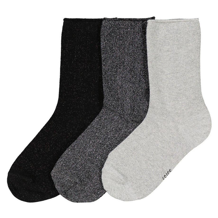 3er-Pack Socken mit Pailletten