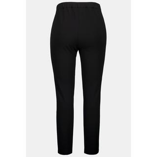 Ulla Popken  Pantalon en point de Rome Sienna, coupe slim et taille élastique 