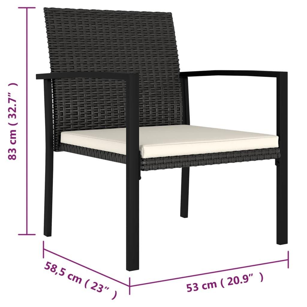 VidaXL Chaise de salle à manger rotin synthétique  