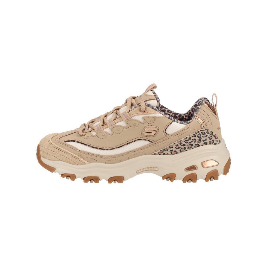 SKECHERS D'Lites Sneaker avec accents imprimé léopard  