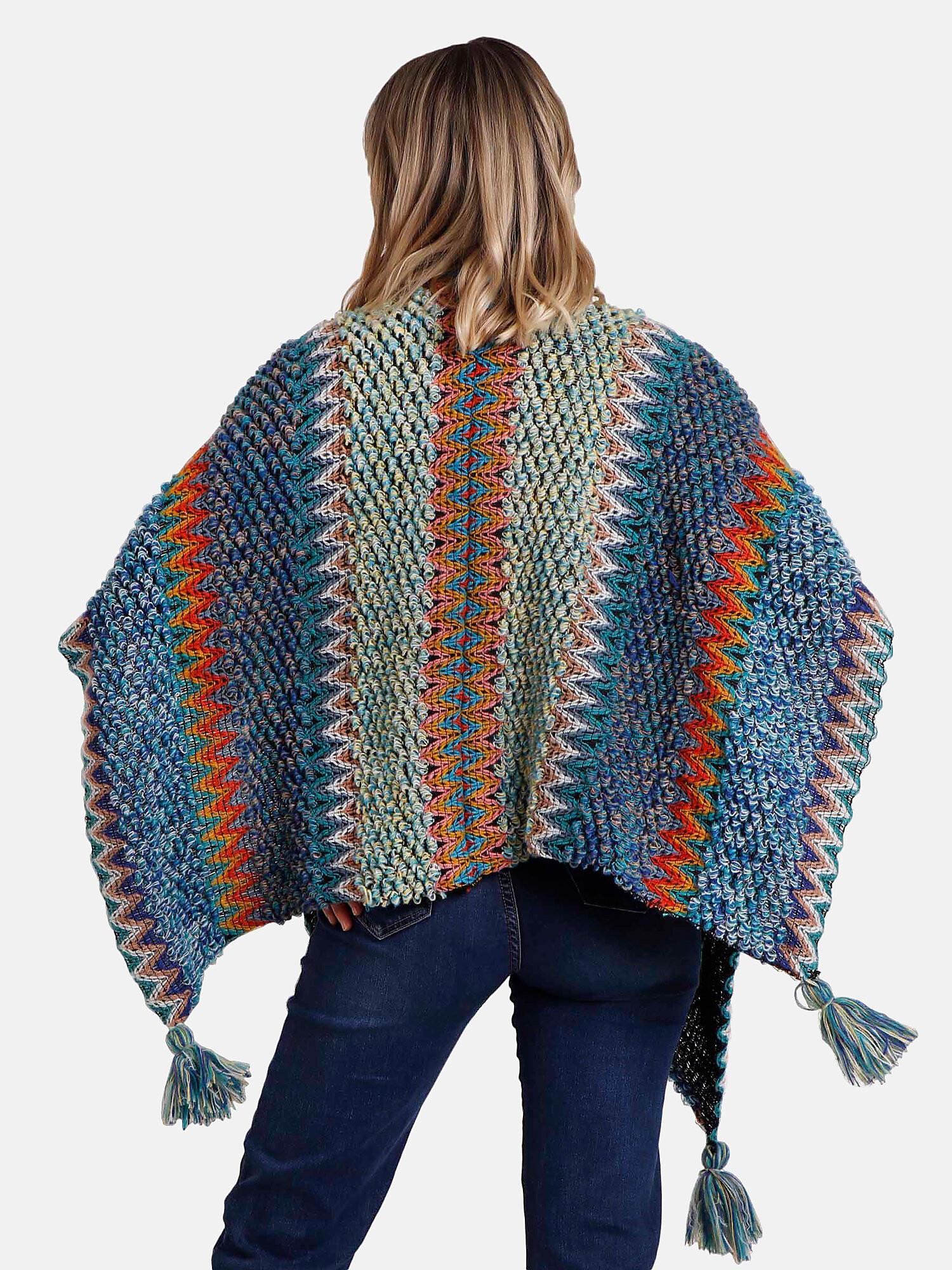 Admas  Poncho ouvert Azteca 