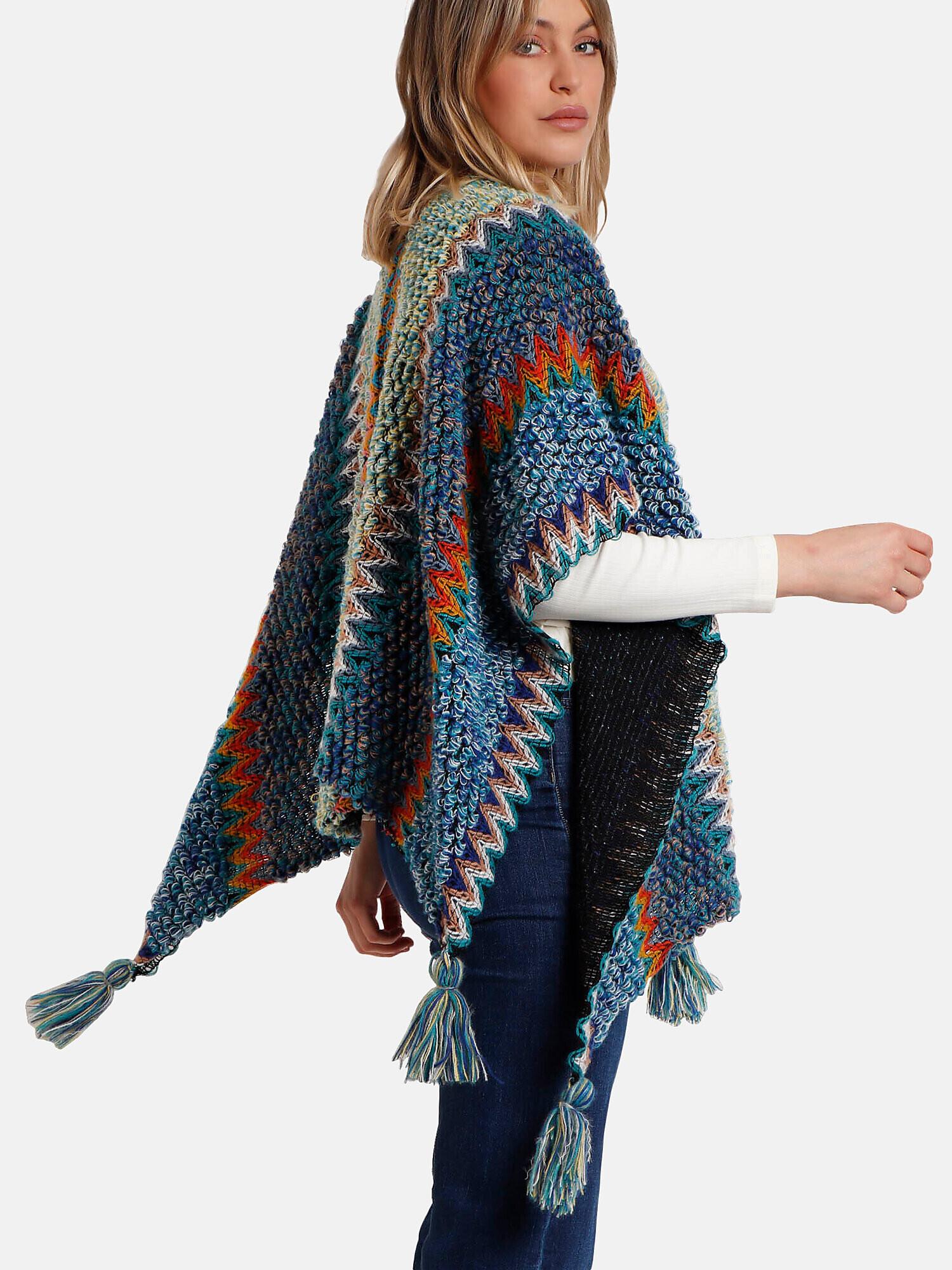 Admas  Poncho ouvert Azteca 