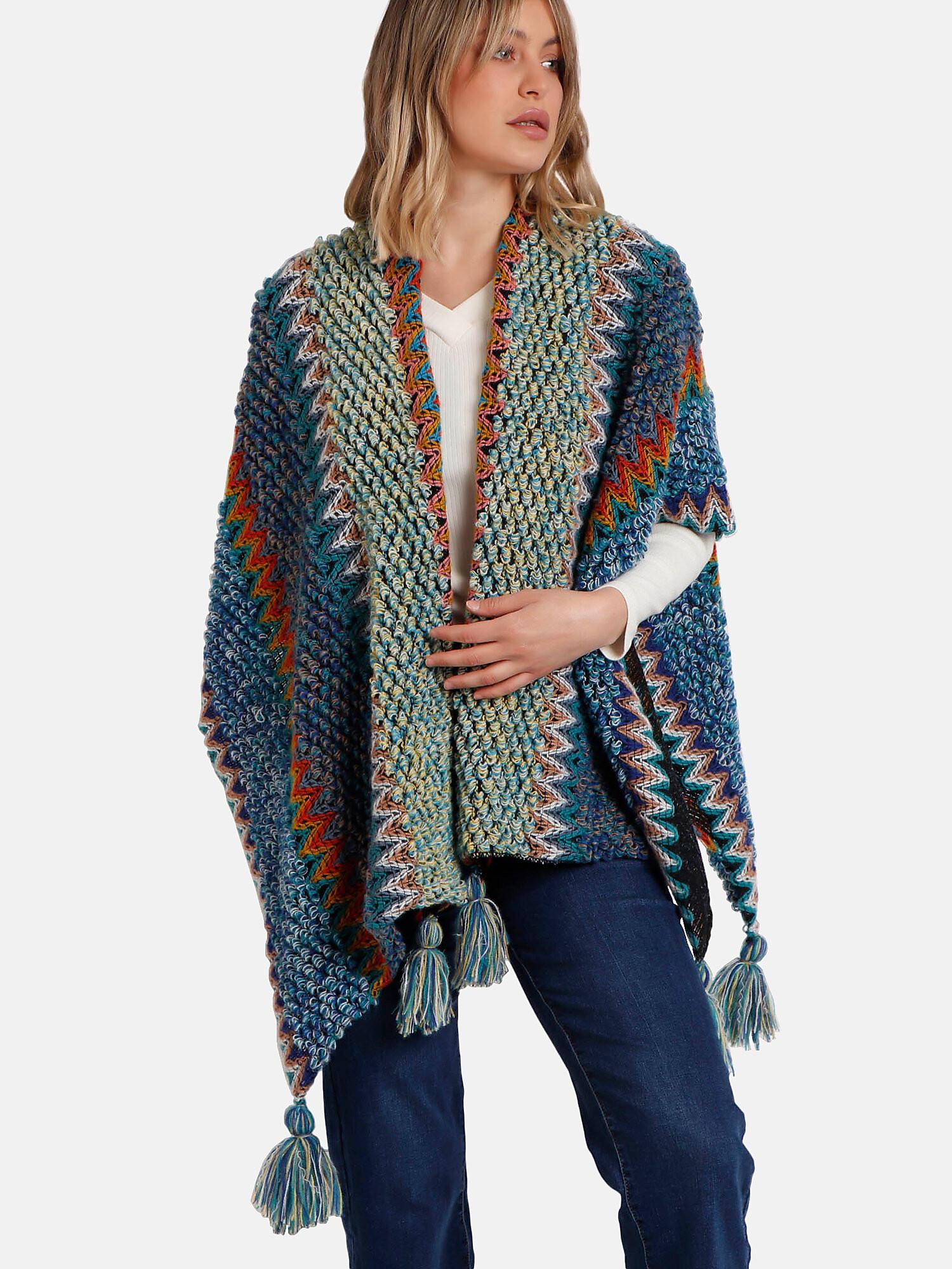 Admas  Poncho ouvert Azteca 