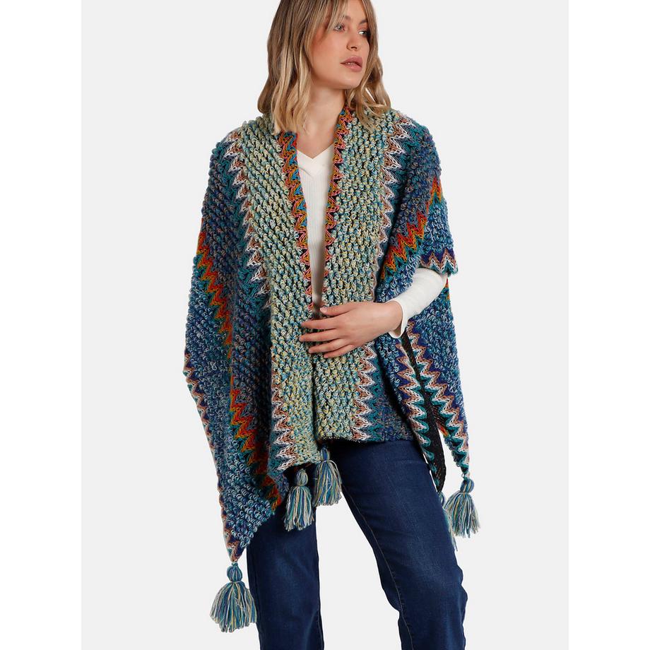Offener Poncho Azteca