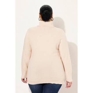 Ulla Popken  Pullover con collo dolcevita, alti orli a costine e maniche lunghe 