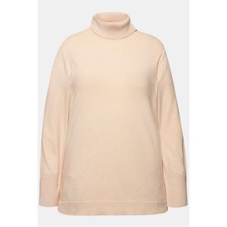 Ulla Popken  Pullover con collo dolcevita, alti orli a costine e maniche lunghe 