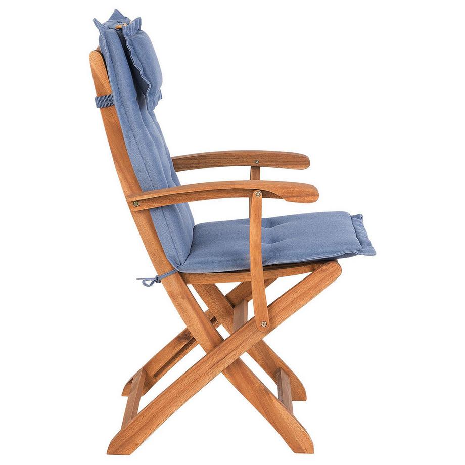 Beliani Chaise de jardin en Acacia Traditionnel MAUI  