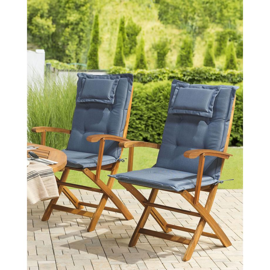 Beliani Chaise de jardin en Acacia Traditionnel MAUI  