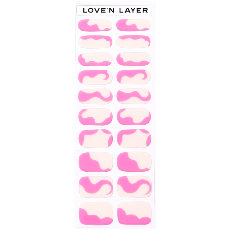 Lovenlayer  Autocollants pour ongles Abstraction Poppy Pink 