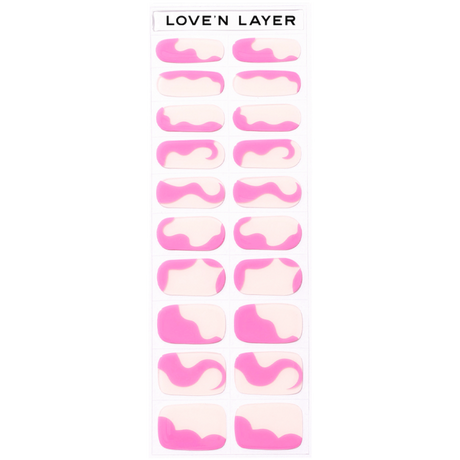 Lovenlayer  Autocollants pour ongles Abstraction Poppy Pink 