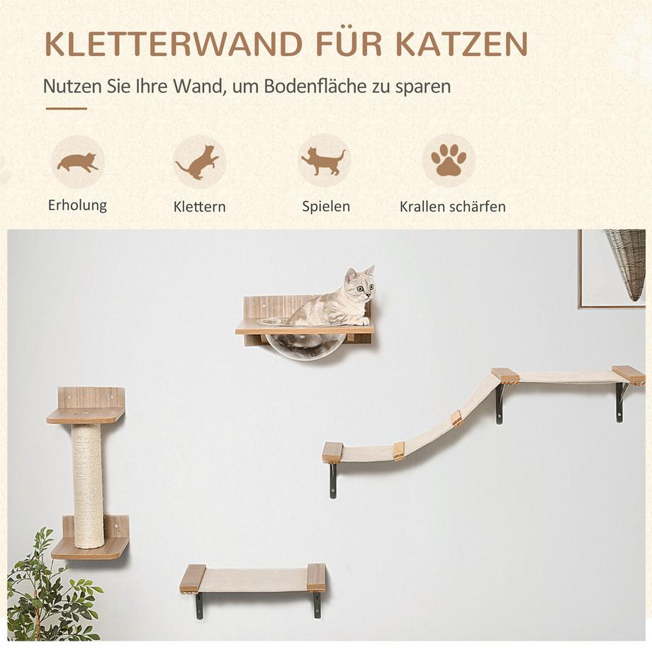 PawHut  Katzenkletterwand 