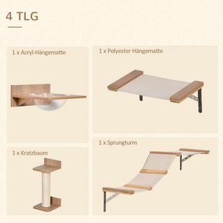 PawHut  Mur d'escalade pour chat 