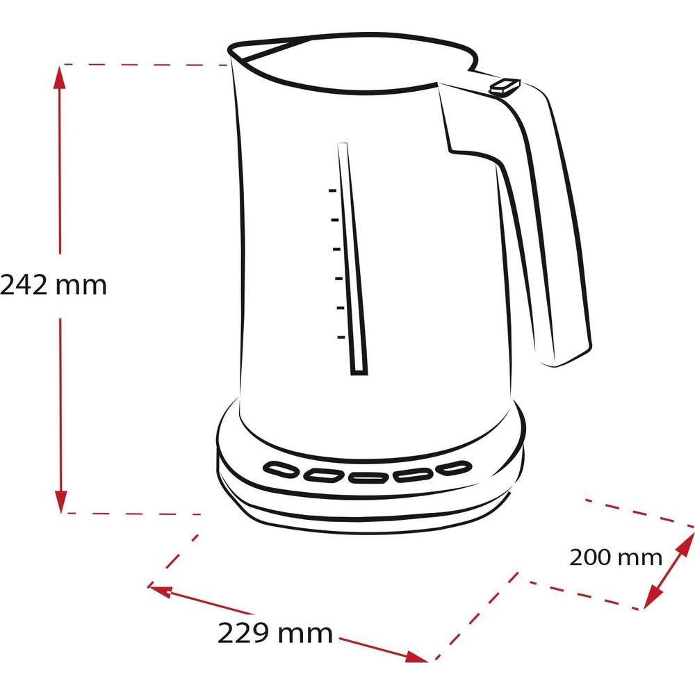 Melitta Melitta 6766976 bollitore elettrico 1,7 L 2400 W Nero, Acciaio inox  