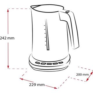 Melitta Melitta 6766976 bollitore elettrico 1,7 L 2400 W Nero, Acciaio inox  