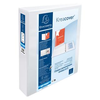 Exacompta Classeur personnalisable rigide 2 poches KreaCover - 4 anneaux en D 40mm - A4 maxi - x 10  