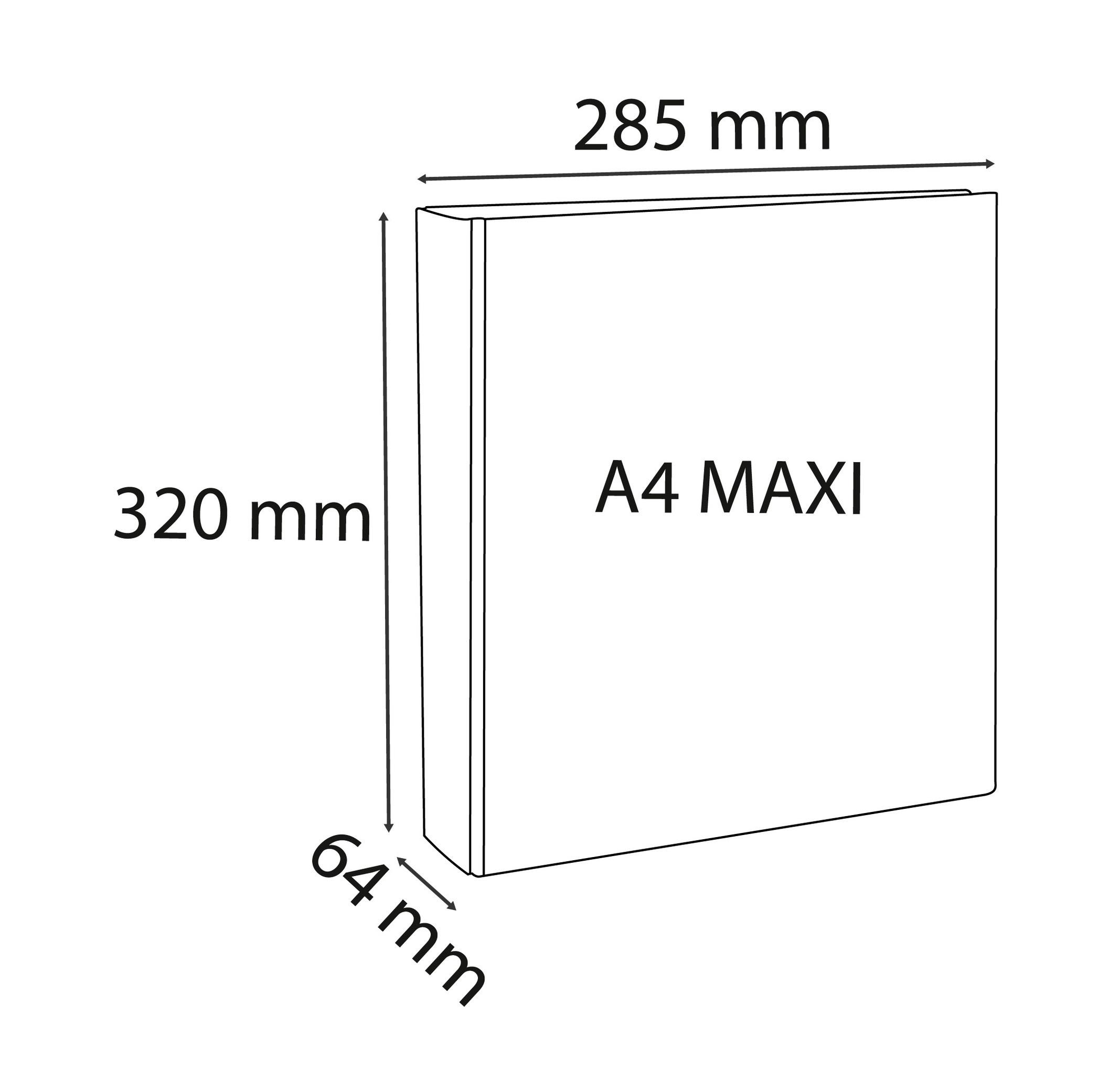 Exacompta Festes Ringbuch PP 1,9mm, 4 Ringe 40mm in D-Form, Rückenbreite 64mm, für DIN A4 Maxi, Kreacover - x 10  