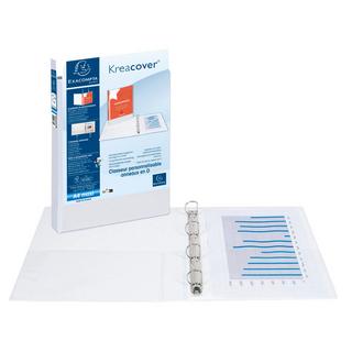 Exacompta Classeur personnalisable rigide 2 poches KreaCover - 4 anneaux en D 40mm - A4 maxi - x 10  