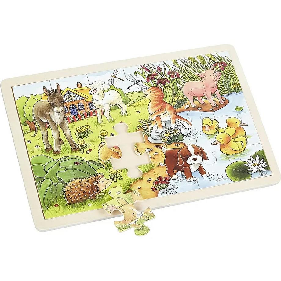 goki  Puzzle Tierkinder auf dem Bauernhof (24Teile) 