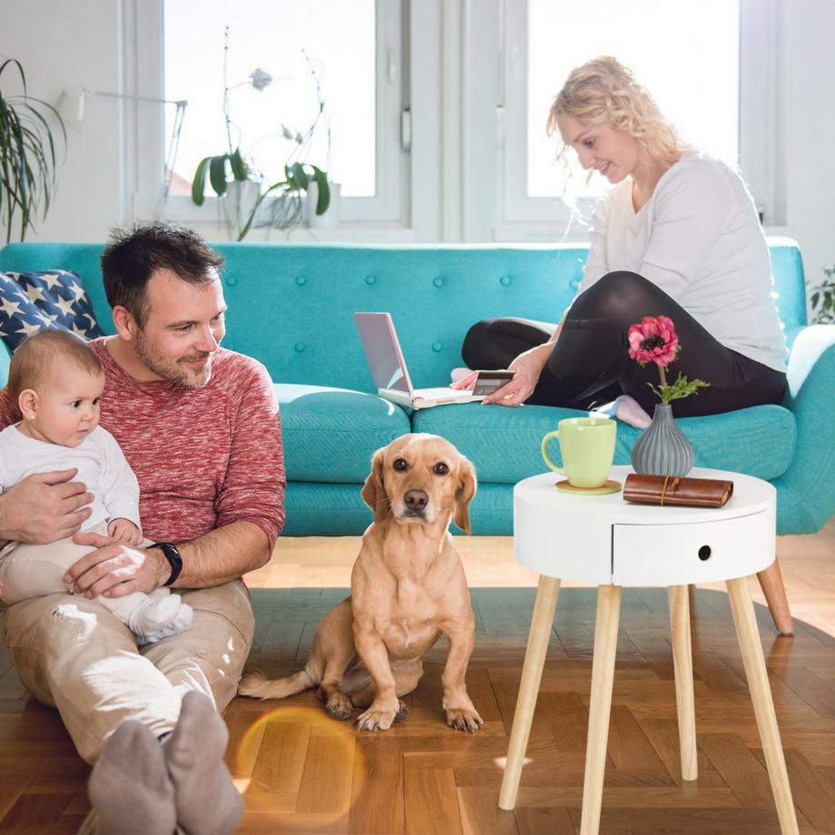 B2X Tavolino bianco con cassetto  