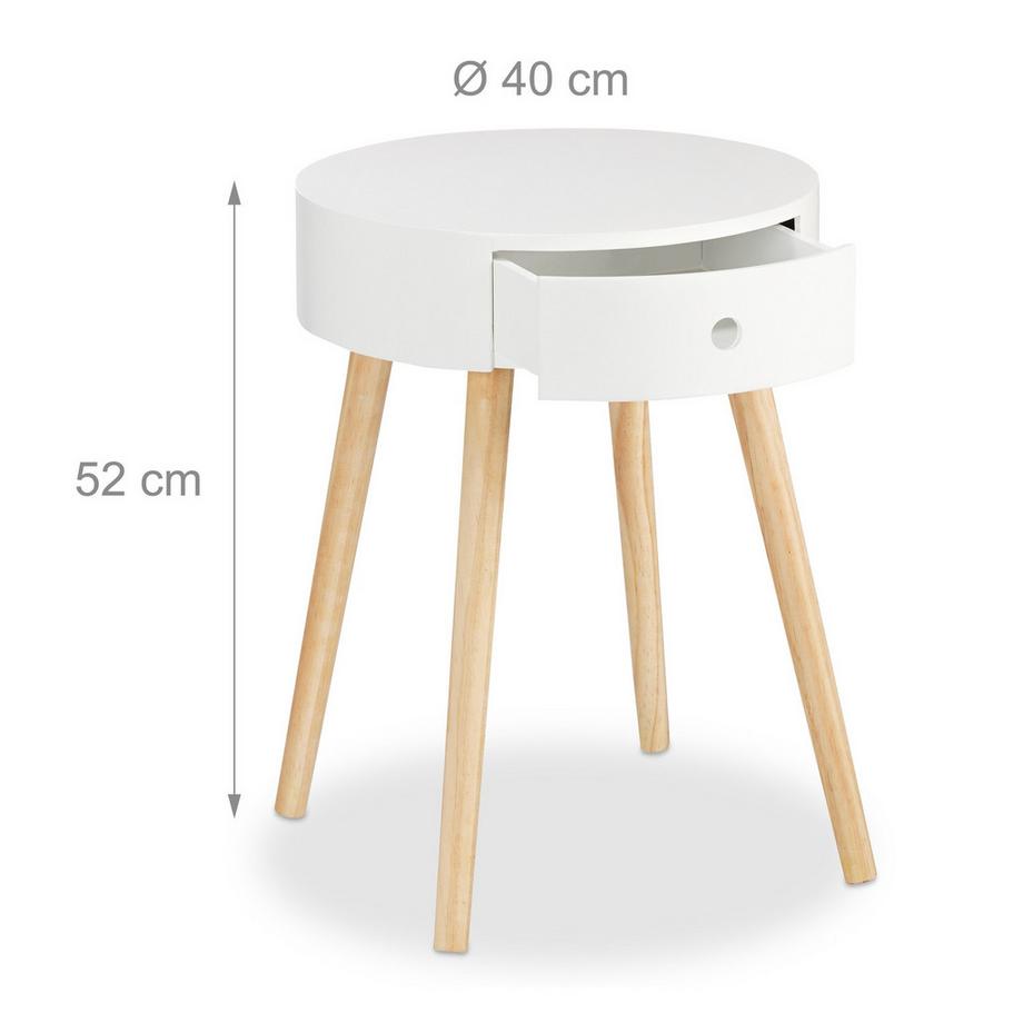 B2X Tavolino bianco con cassetto  