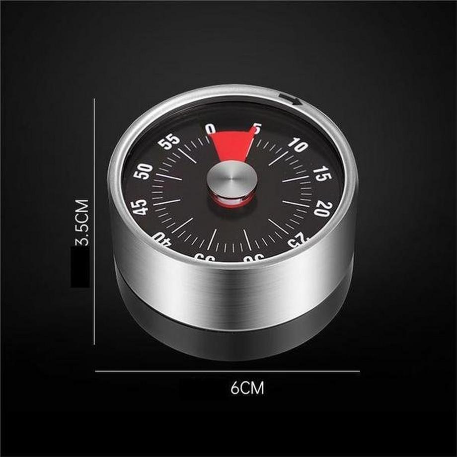 Northio Mechanischer Küchentimer mit Magnet - Schwarz  