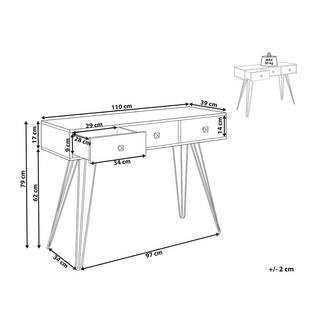 Beliani Console en Panneau de particules de bois Industriel MALSALA  