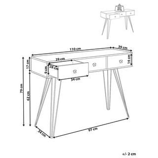 Beliani Console en Panneau de particules de bois Industriel MALSALA  