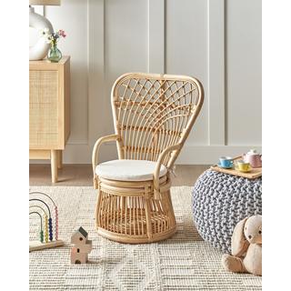 Beliani Kindersessel aus Rattan Boho TEMENI  