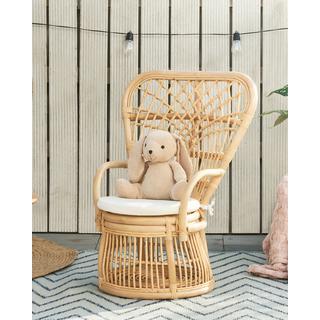 Beliani Sedia per Bambini en Rattan Boho TEMENI  