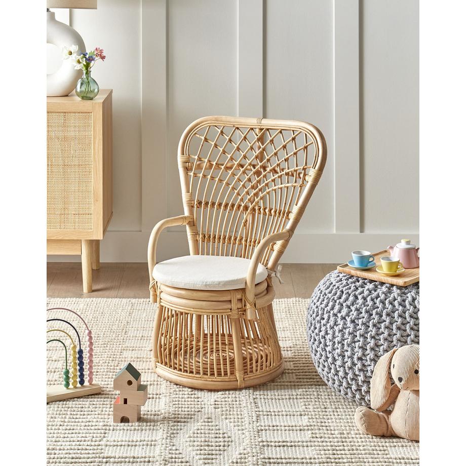 Beliani Kindersessel aus Rattan  TEMENI  