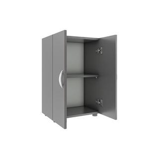 VCM Büroschrank mit 2 Fächern | moderner Aktenschrank mit Drehtüren | Maße ca. H. 74 x B. 49 x T. 34 cm - Ulas 2-Fach  