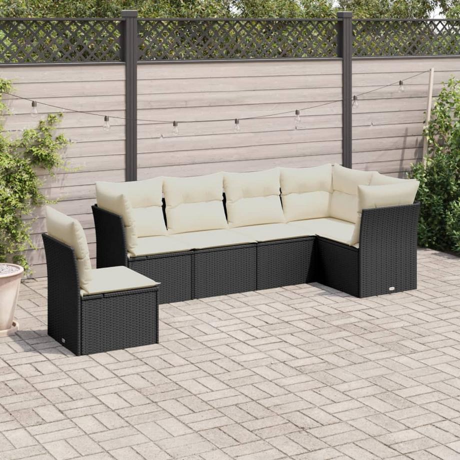 VidaXL set divano da giardino Polirattan  