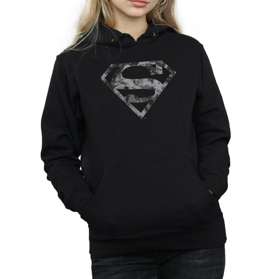DC COMICS Superman Camo Logo Felpa con Cappuccio  