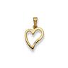 MUAU Schmuck  Pendentif coeur or jaune 750 diamant 0.01.00ct. 21x12mm 