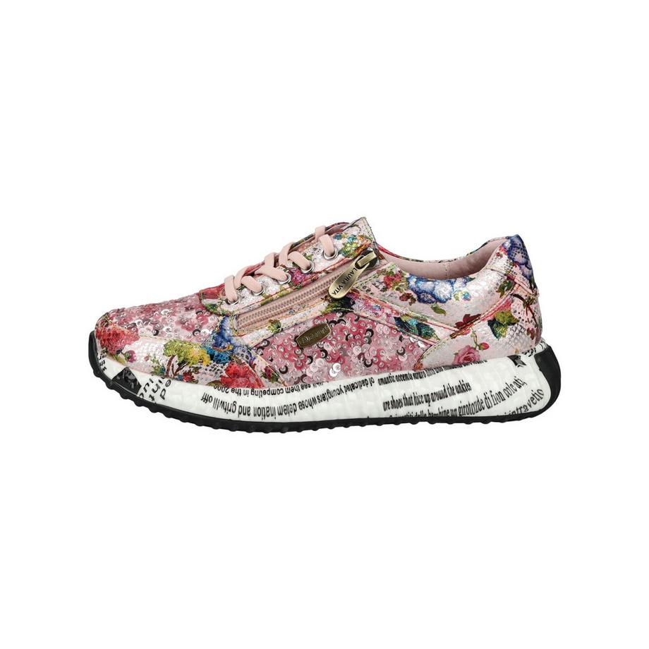 Laura Vita Sneaker con ricamo floreale e zip laterale  