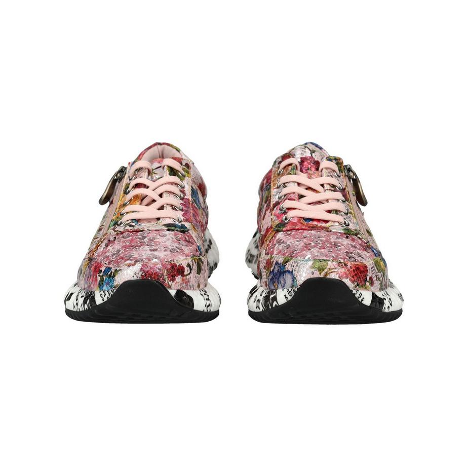 Laura Vita Sneaker con ricamo floreale e zip laterale  