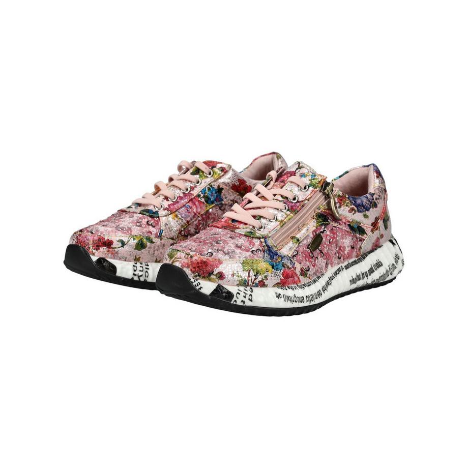 Laura Vita Sneaker con ricamo floreale e zip laterale  