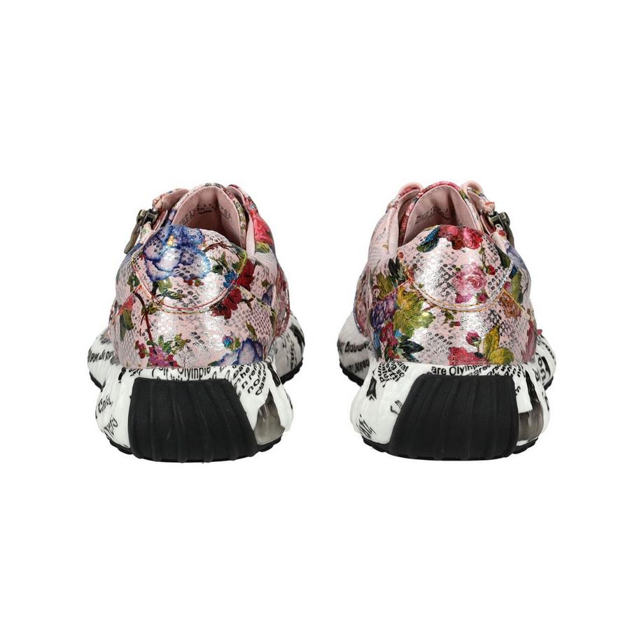 Laura Vita Sneaker con ricamo floreale e zip laterale  