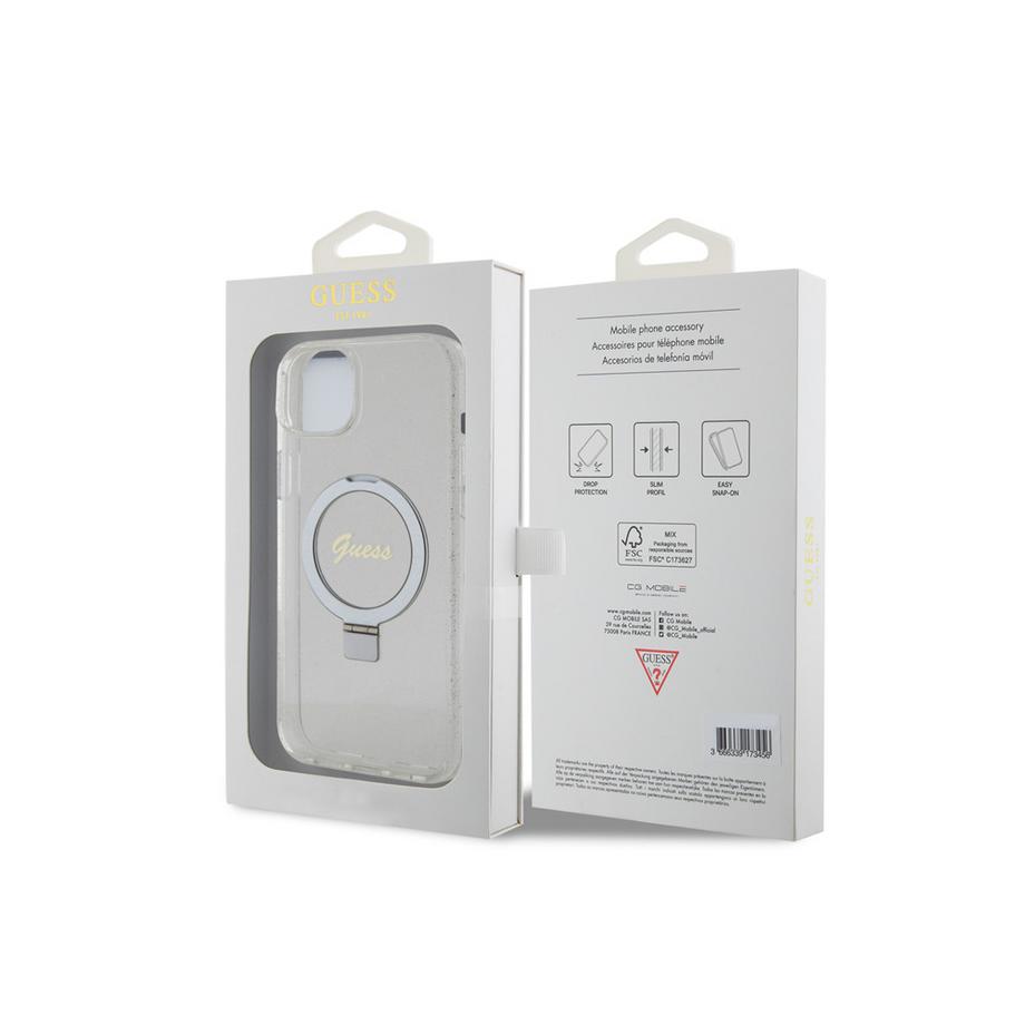 GUESS  Cover MagSafe iPhone 15 Plus Ring Stand 