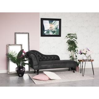 Beliani Chaise longue versione sinistra en Scamosciato sintetico Glamour NIMES  