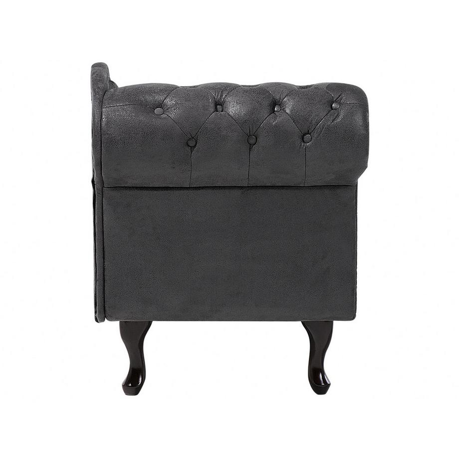 Beliani Linksseitige Chaiselounge aus Kunstwildleder Glamourös NIMES  