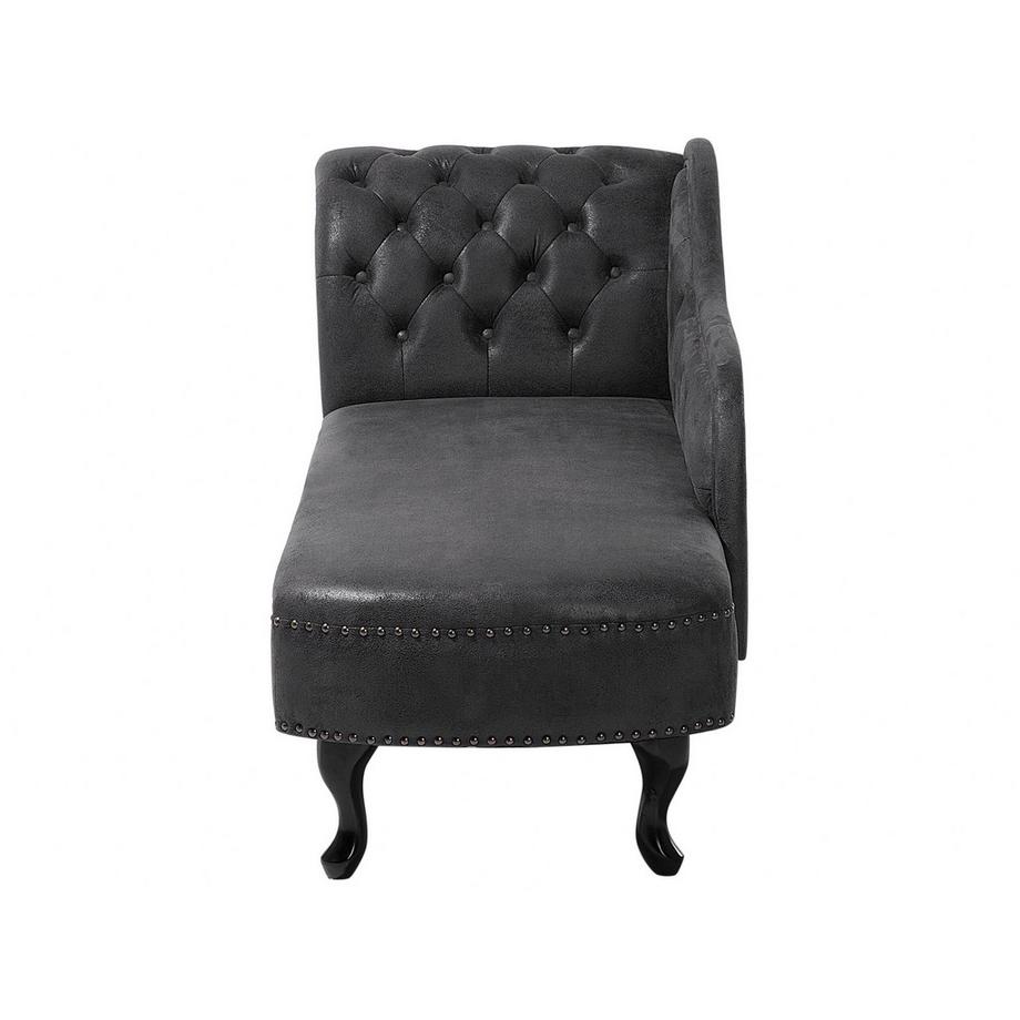 Beliani Linksseitige Chaiselounge aus Kunstwildleder Glamourös NIMES  