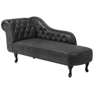 Beliani Chaise longue versione sinistra en Scamosciato sintetico Glamour NIMES  