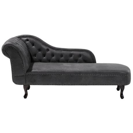 Beliani Chaise longue versione sinistra en Scamosciato sintetico Glamour NIMES  