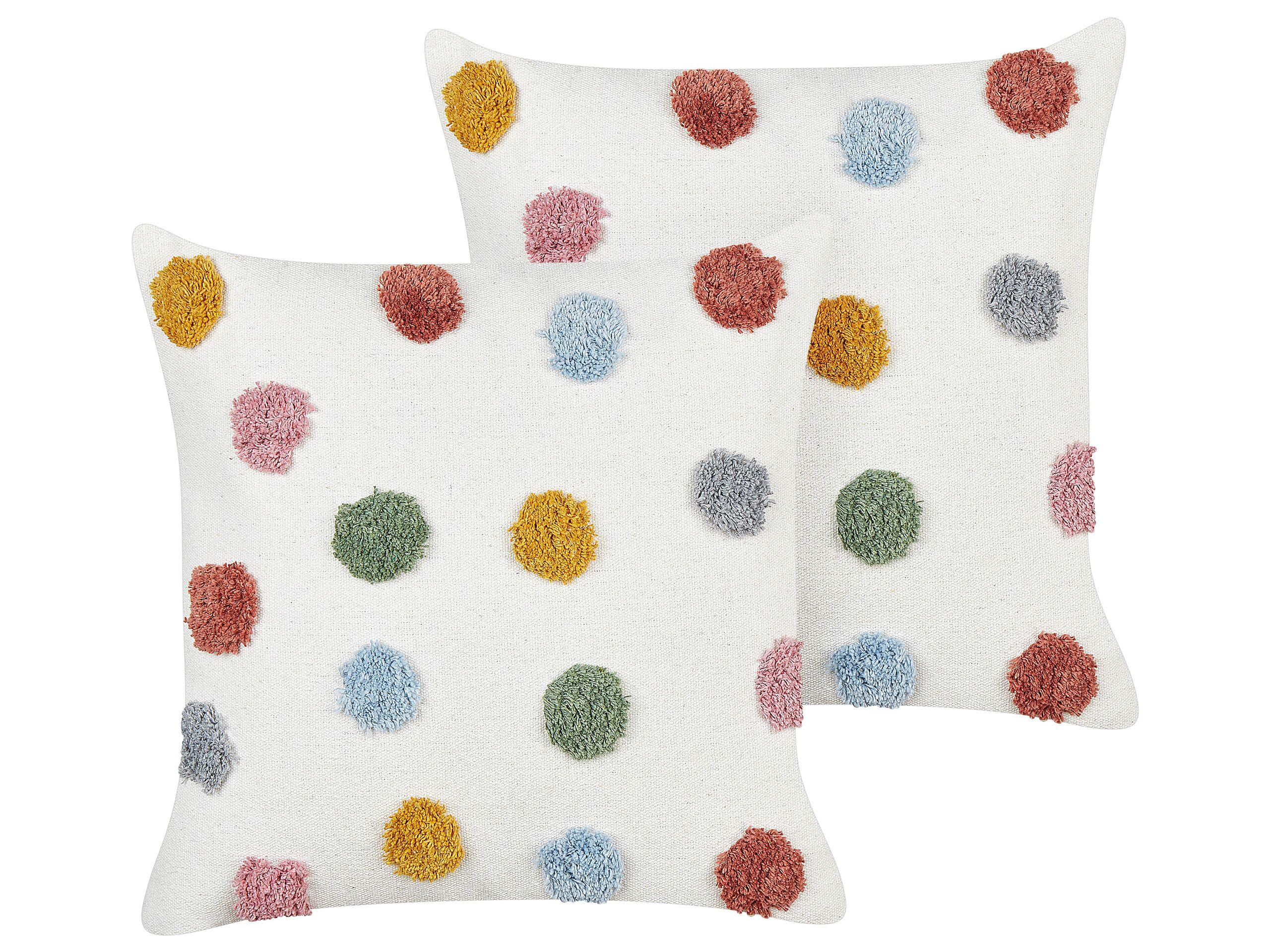 Beliani Set di 2 cuscini en Cotone Moderno WALLFLOWER  