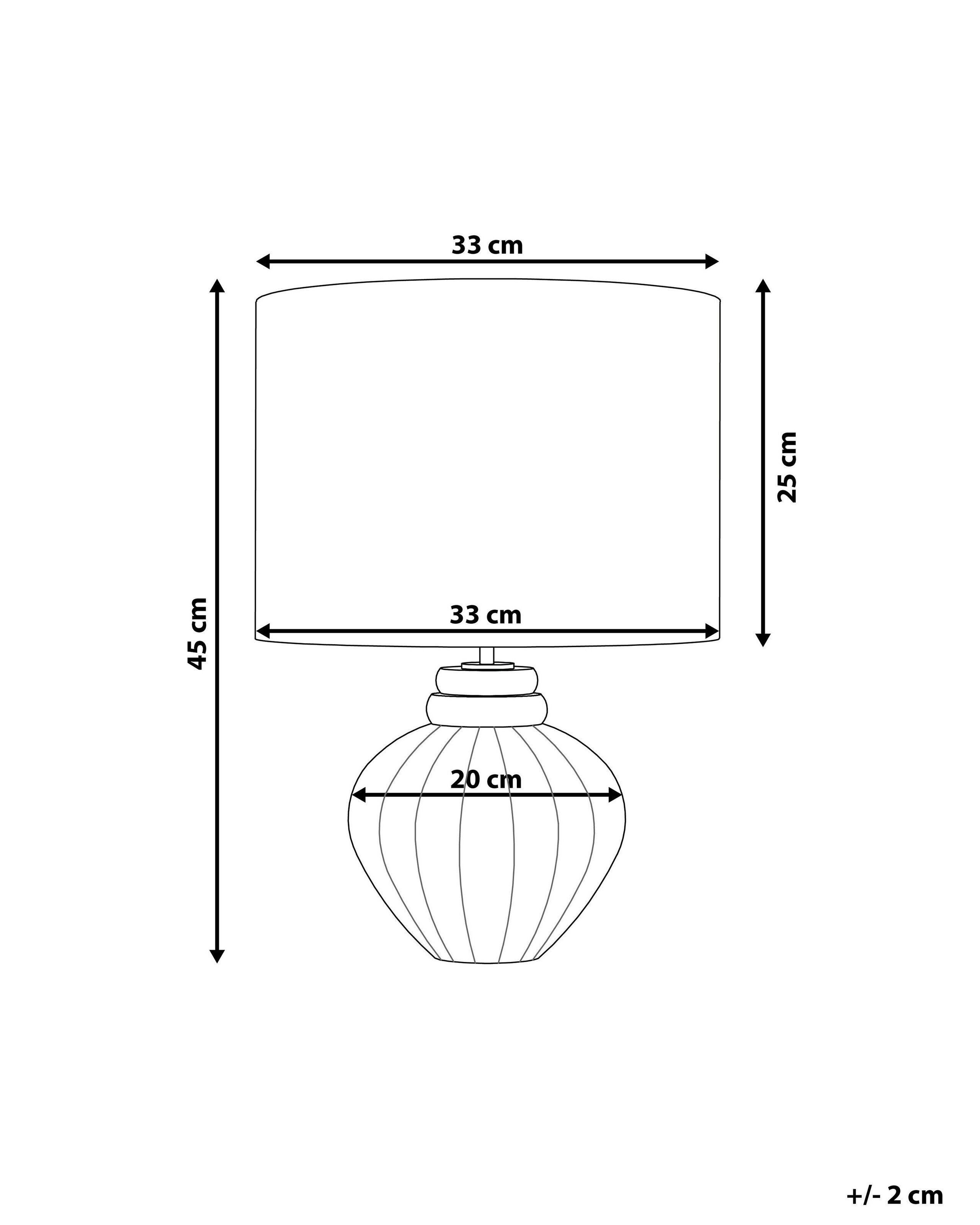 Beliani Lampe à poser en Céramique Rétro NERIS  