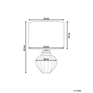 Beliani Lampe à poser en Céramique Rétro NERIS  