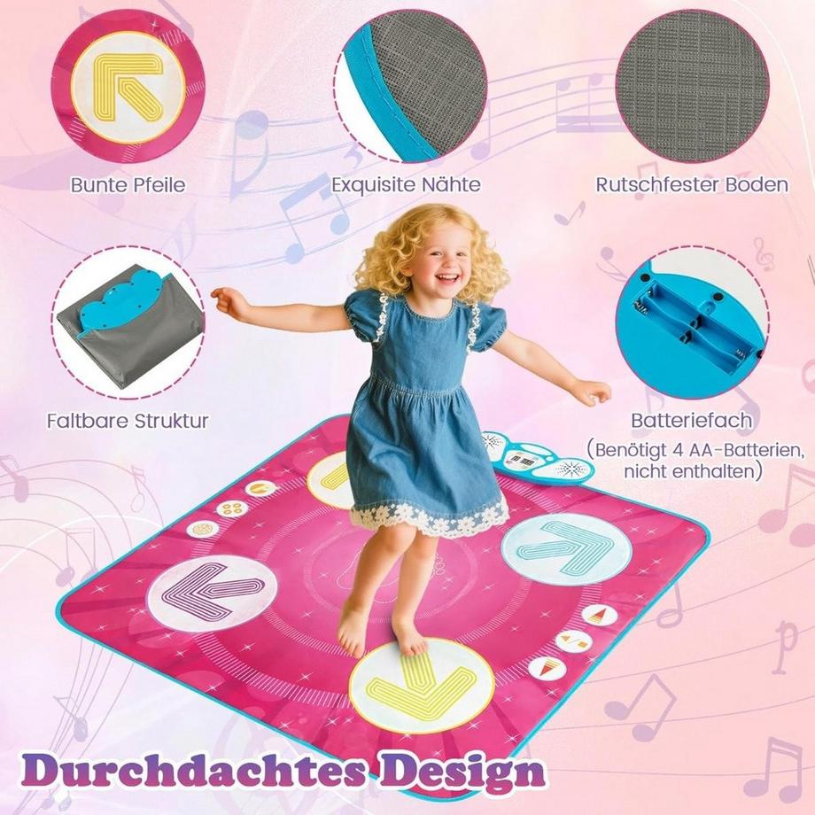 Northix  Tapis de danse pour enfants avec musique et jeux 