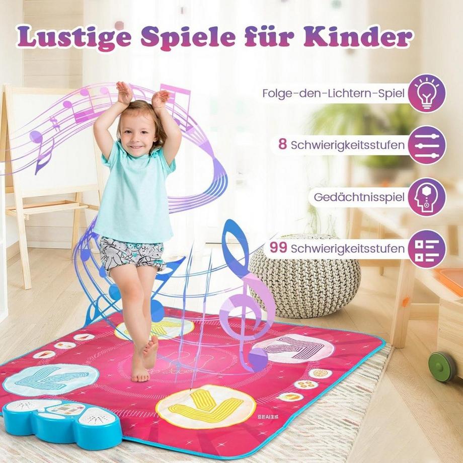 Northix  Tapis de danse pour enfants avec musique et jeux 
