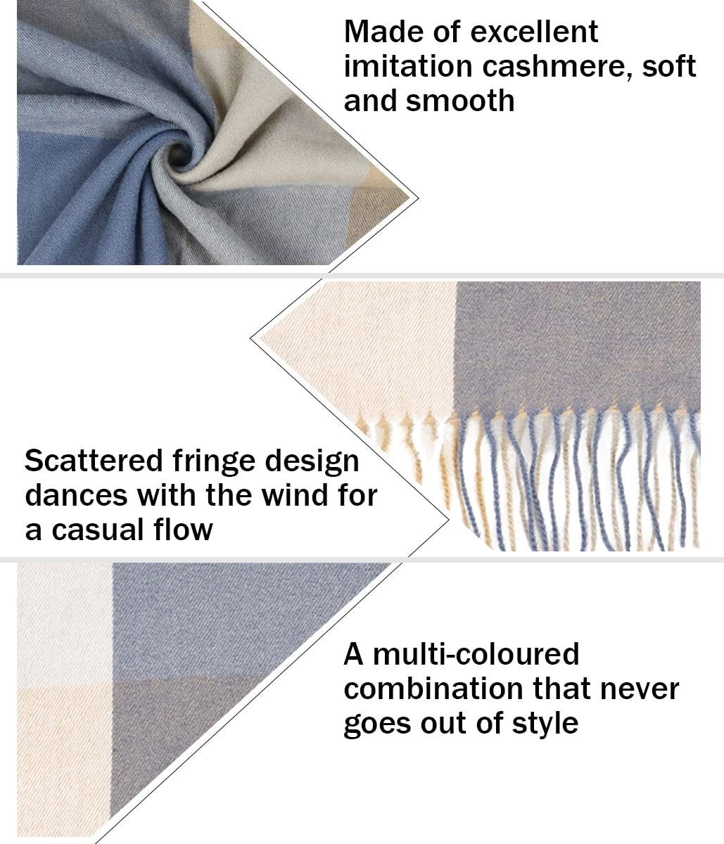 Only-bags.store Plaid Poncho Weicher Hochwertiger Winter Strickschal mit Quasten  